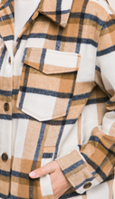 Load image into Gallery viewer, Camel Plaid Shacket
