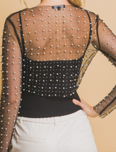 Load image into Gallery viewer, Black Pearl Mesh Long Sleeve
