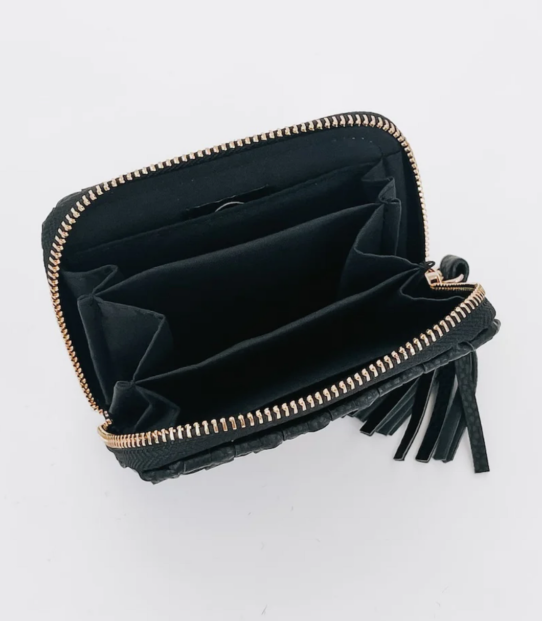 Woven Checker Wallet