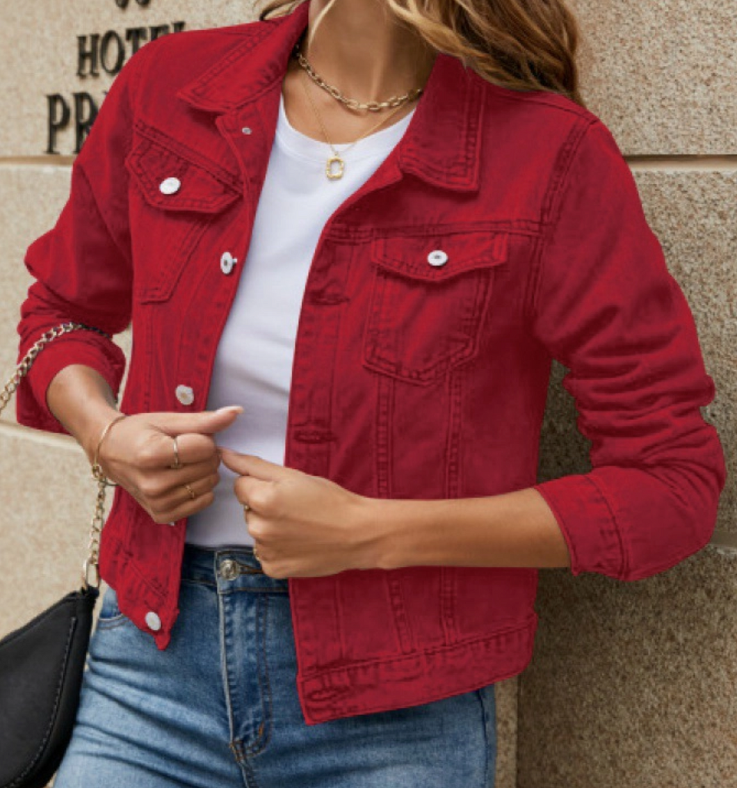 Red Denim Jacket