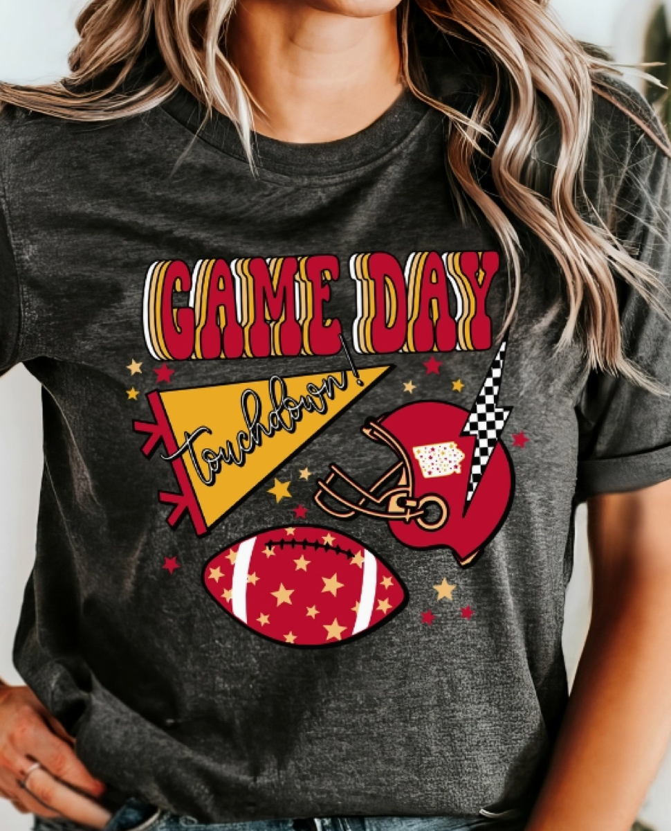 Red & Yellow Football Game Day T-Shirt