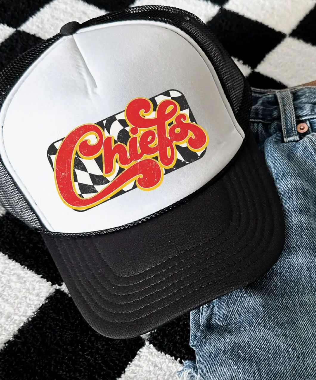 Checker Chiefs Trucker Hat