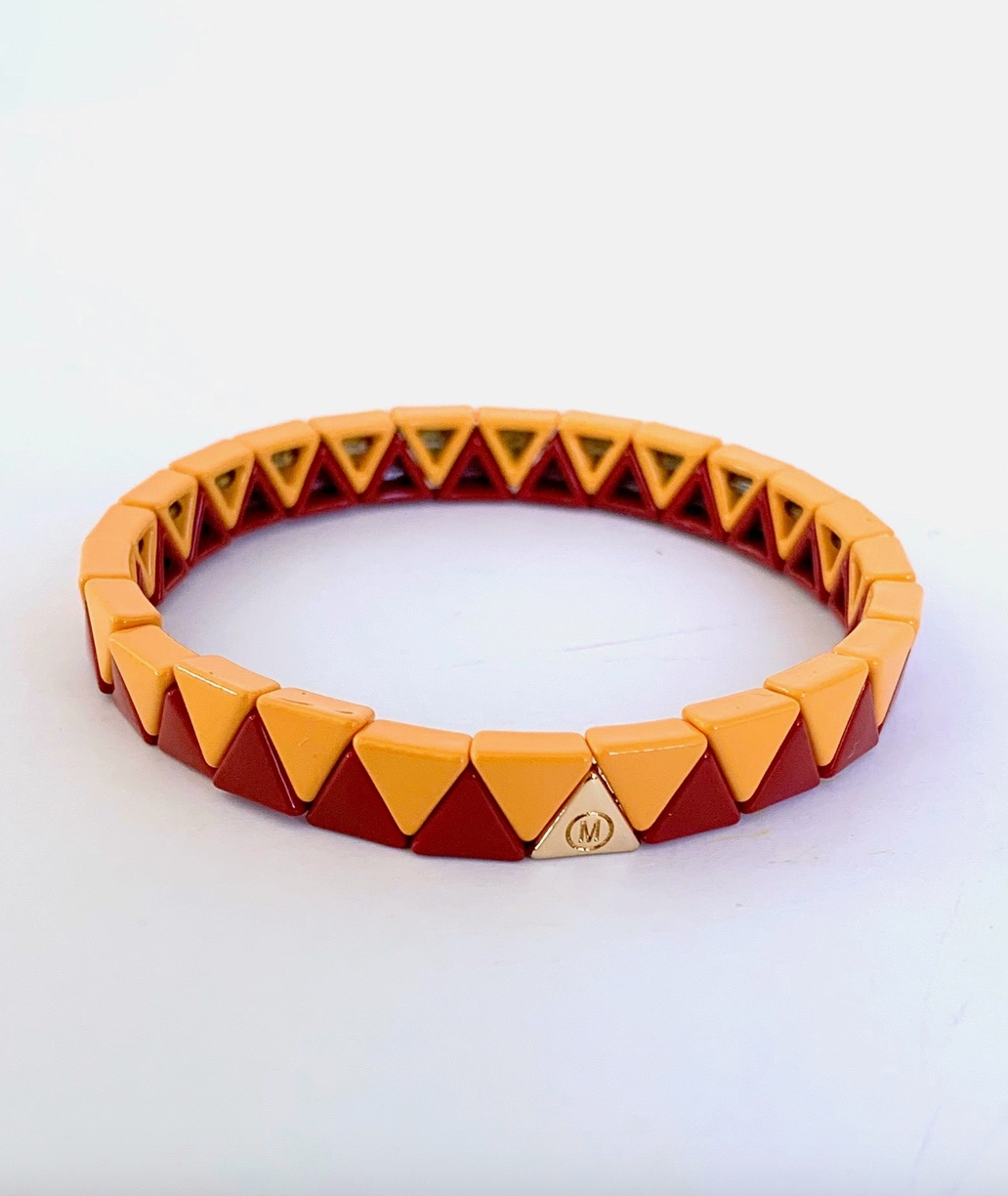 Red & Yellow Vesuvius Tile Bracelet