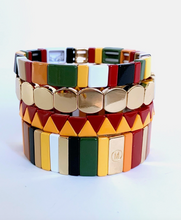 Load image into Gallery viewer, Red &amp; Yellow Vesuvius Tile Bracelet
