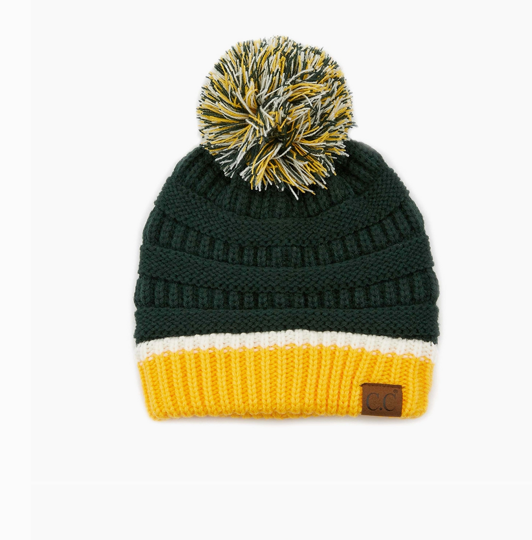 Green & Yellow Beanie