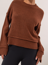 Load image into Gallery viewer, Chestnut Wide Arm Sweater
