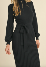 Load image into Gallery viewer, Black Mock Neck Sweater Dress
