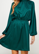 Load image into Gallery viewer, Hunter Green High Neck Dress
