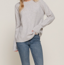 Load image into Gallery viewer, Gray Raised Seam Sweater
