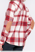 Load image into Gallery viewer, Red &amp; Ivory Plaid Button Up
