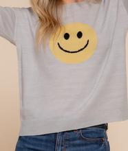 Load image into Gallery viewer, Gray SMILE FACE Sweater
