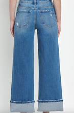 Load image into Gallery viewer, High Rise Cuffed Wide Jeans
