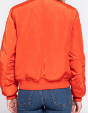 Load image into Gallery viewer, Orange Bomber Jacket
