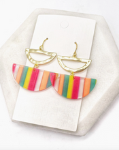 Load image into Gallery viewer, Neon Stripe Luna Earrings
