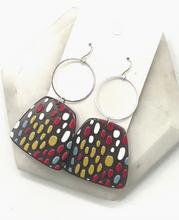 Load image into Gallery viewer, COlorful Spotted Adele Acrylic Hoop Earrings
