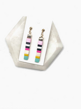 Load image into Gallery viewer, Colorful &amp; Gold Tile Bead Earrings
