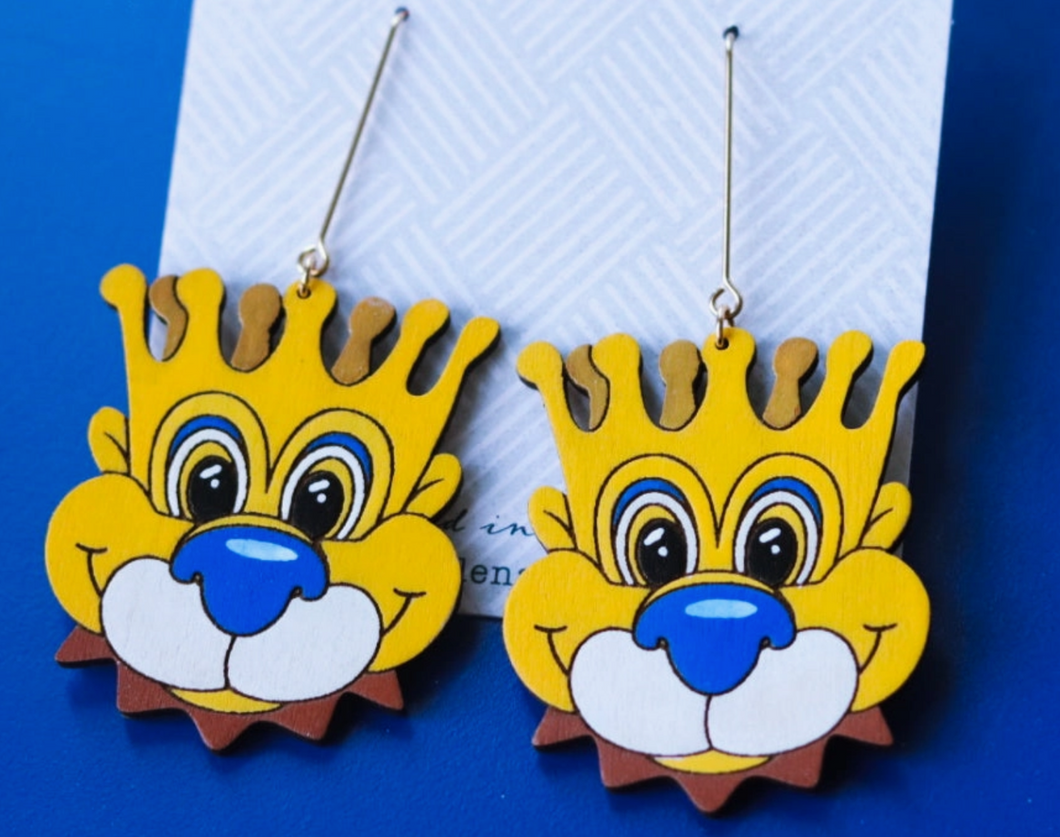KC Sluggerrr Wood Earrings