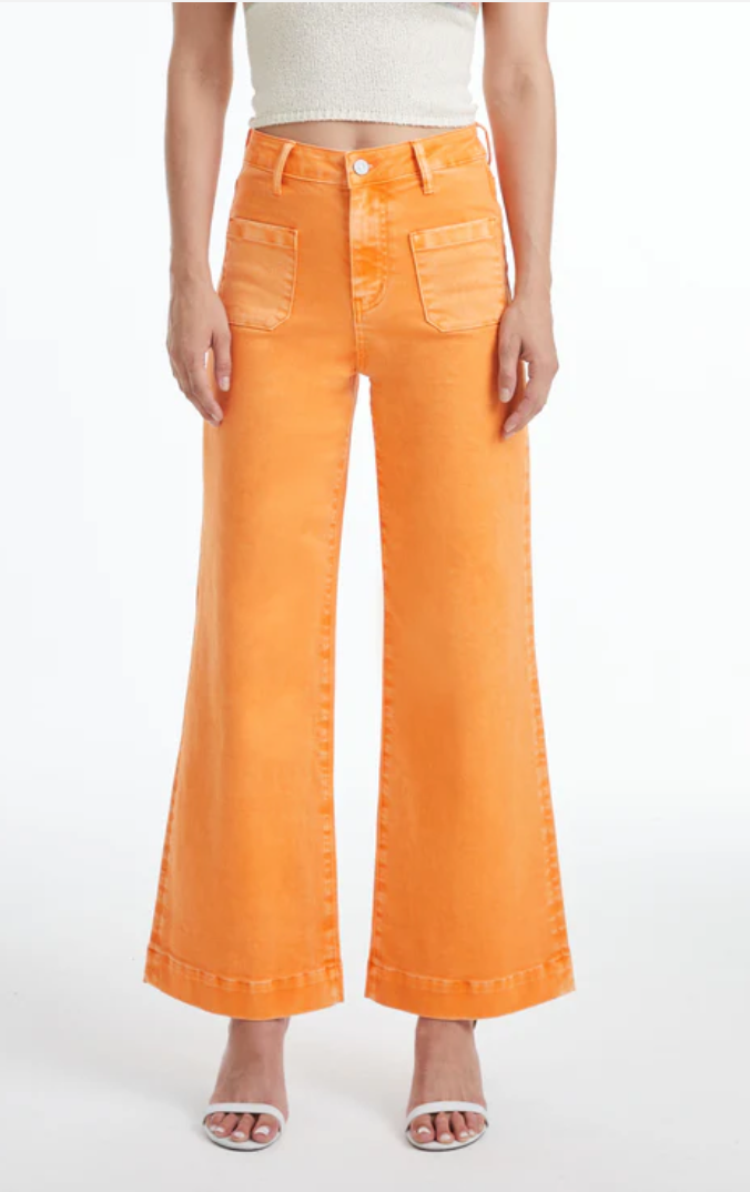 Mango High Rise Wide Leg Jeans