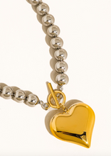 Load image into Gallery viewer, Two Tone Heart Necklace
