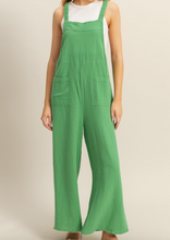 Load image into Gallery viewer, Green Gauze Jumpsuit/Overalls
