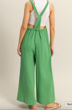 Load image into Gallery viewer, Green Gauze Jumpsuit/Overalls
