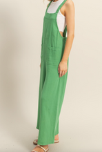 Load image into Gallery viewer, Green Gauze Jumpsuit/Overalls
