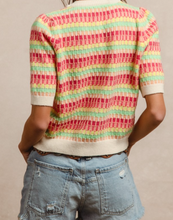 Load image into Gallery viewer, Fuchsia &amp; Bright Color Stripe Sweater
