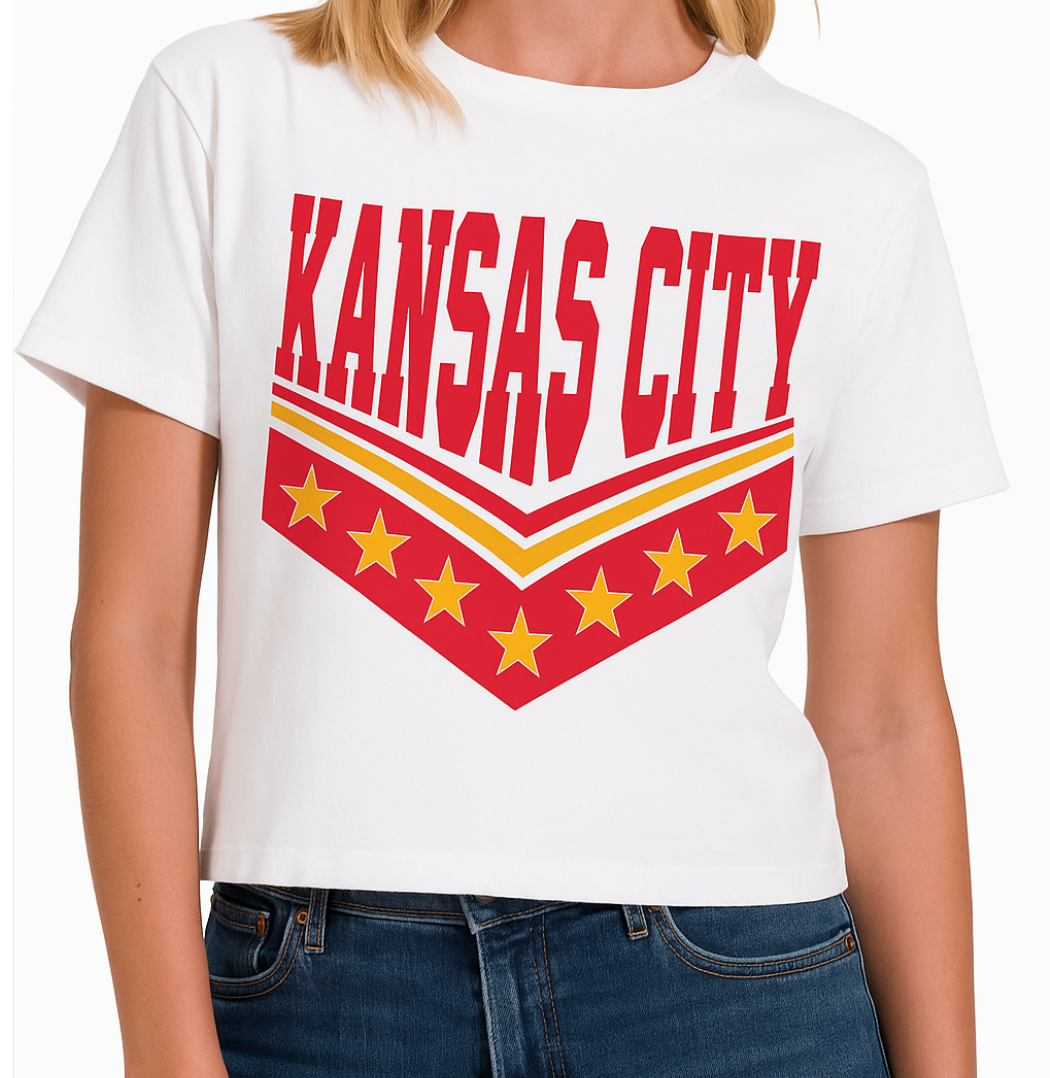 White KC Longer Crop Tee