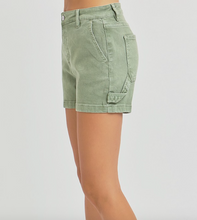 Load image into Gallery viewer, Olive Denim Shorts
