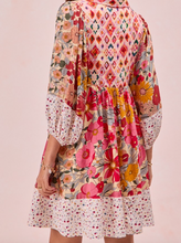 Load image into Gallery viewer, Rose Floral Bubble Sleeve Dress
