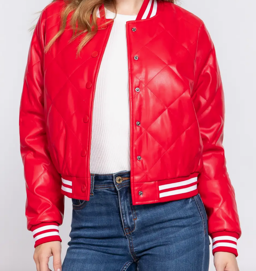 Red Bomber Jacket