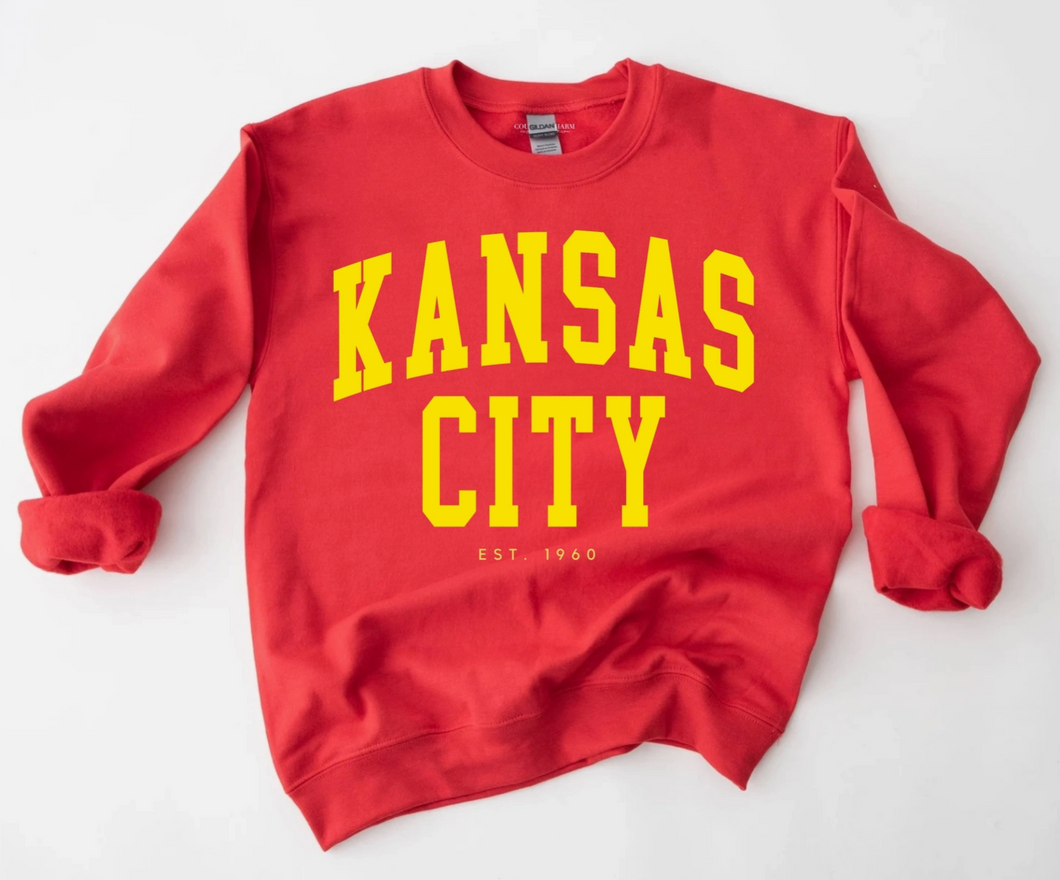 Red Kansas City Football Sweatshirt