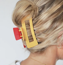 Load image into Gallery viewer, 2-Tone Red &amp; Gold Hair Clip
