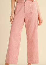 Load image into Gallery viewer, Red &amp; White Stripe Pants
