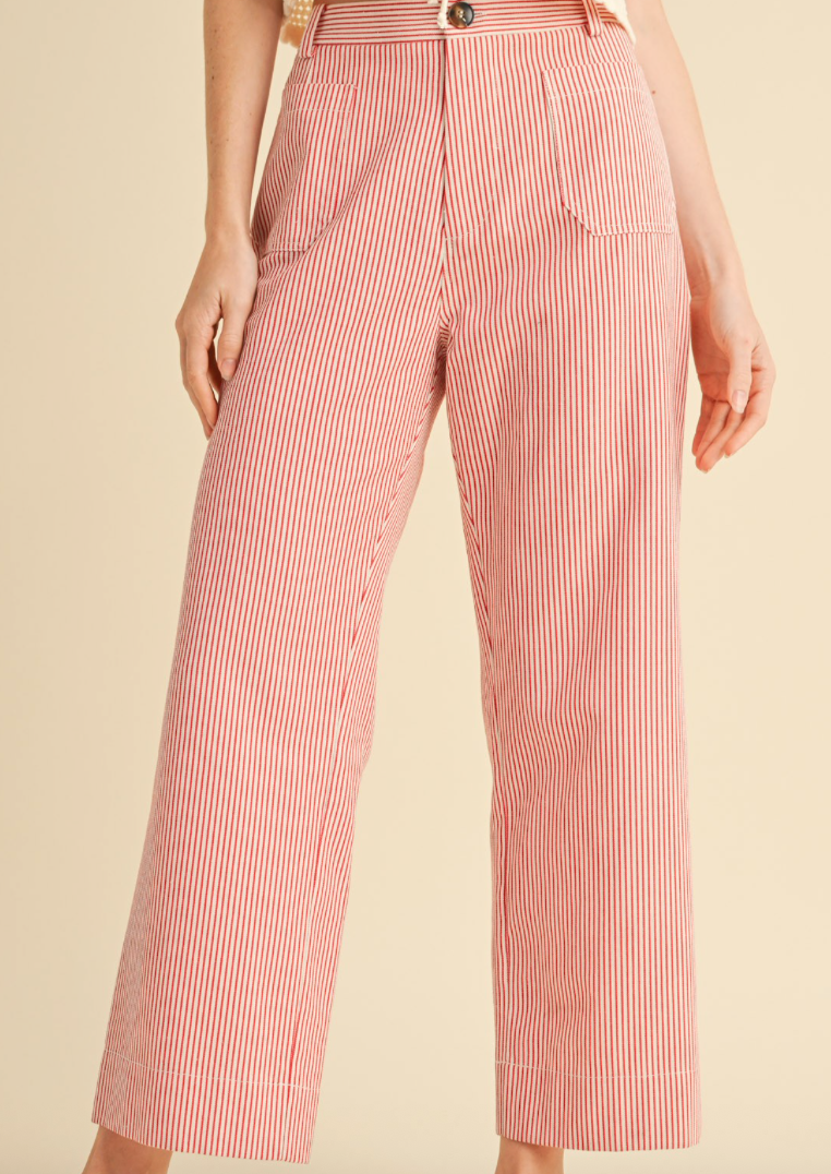 Red & White Stripe Pants