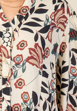 Load image into Gallery viewer, Burgundy &amp; Gray Floral 3/4 Sleeve Dress
