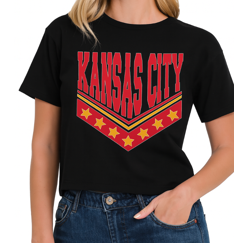 Black KC Longer Crop Tee