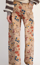 Load image into Gallery viewer, Khaki Floral Twill Pants
