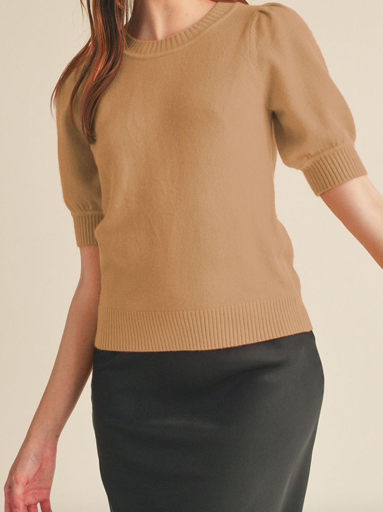 Hazel Puff Short Sleeve Sweater