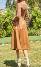 Load image into Gallery viewer, Mock Midi Faux Leather Dress
