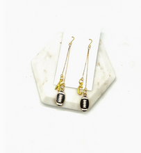 Load image into Gallery viewer, KC &amp; Football Chain Dangle Earrings

