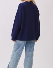 Load image into Gallery viewer, Navy Cowboy Boot Sweater
