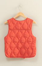 Load image into Gallery viewer, Pale Red Quilted Vest

