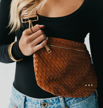 Load image into Gallery viewer, Brown Woven Sling Bag
