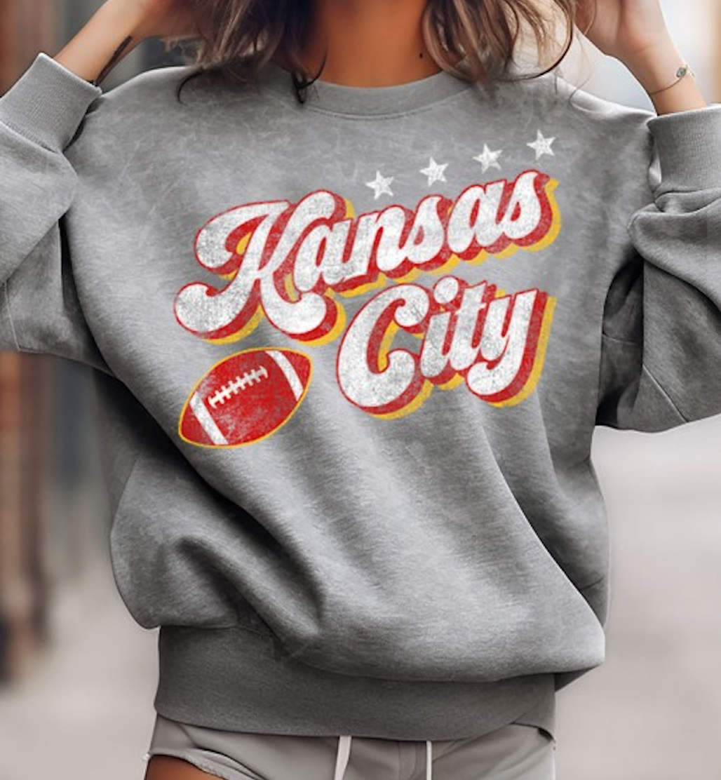 Mineral Gray Kansas City Football Sweatshirt