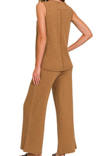 Load image into Gallery viewer, Camel Sleeveless Top &amp; Pants Set
