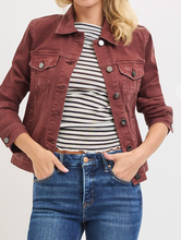 Load image into Gallery viewer, Chocolate Brown Denim Jacket
