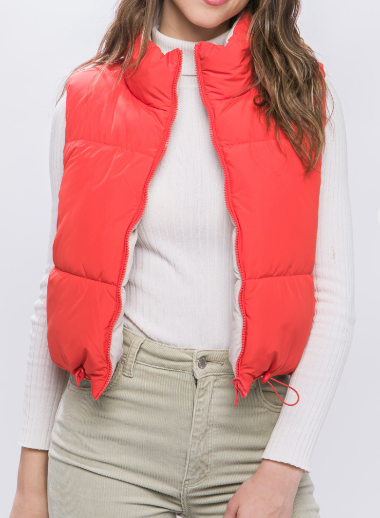 Tomato & Cream Reversible Vest