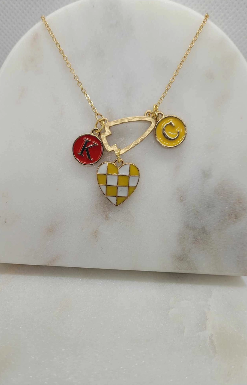 KC, Arrowhead, & Heart Necklace
