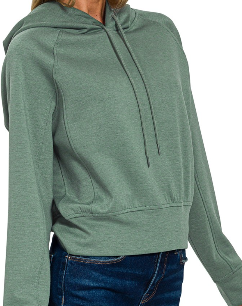 Forest Green SOFT Lightweight Scuba Hoodie